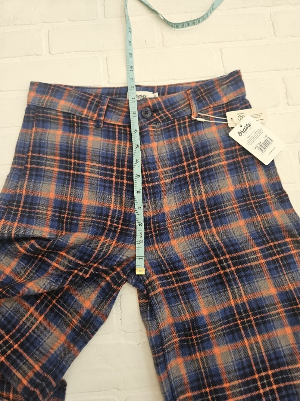100% Organic Cotton Plaid Trousers - Picture 5 of 10